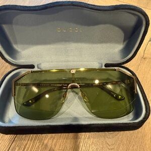 Gucci GG 0291S 004 Gold Havana/Green Sunglasses. 140. Worn one time/perfect!